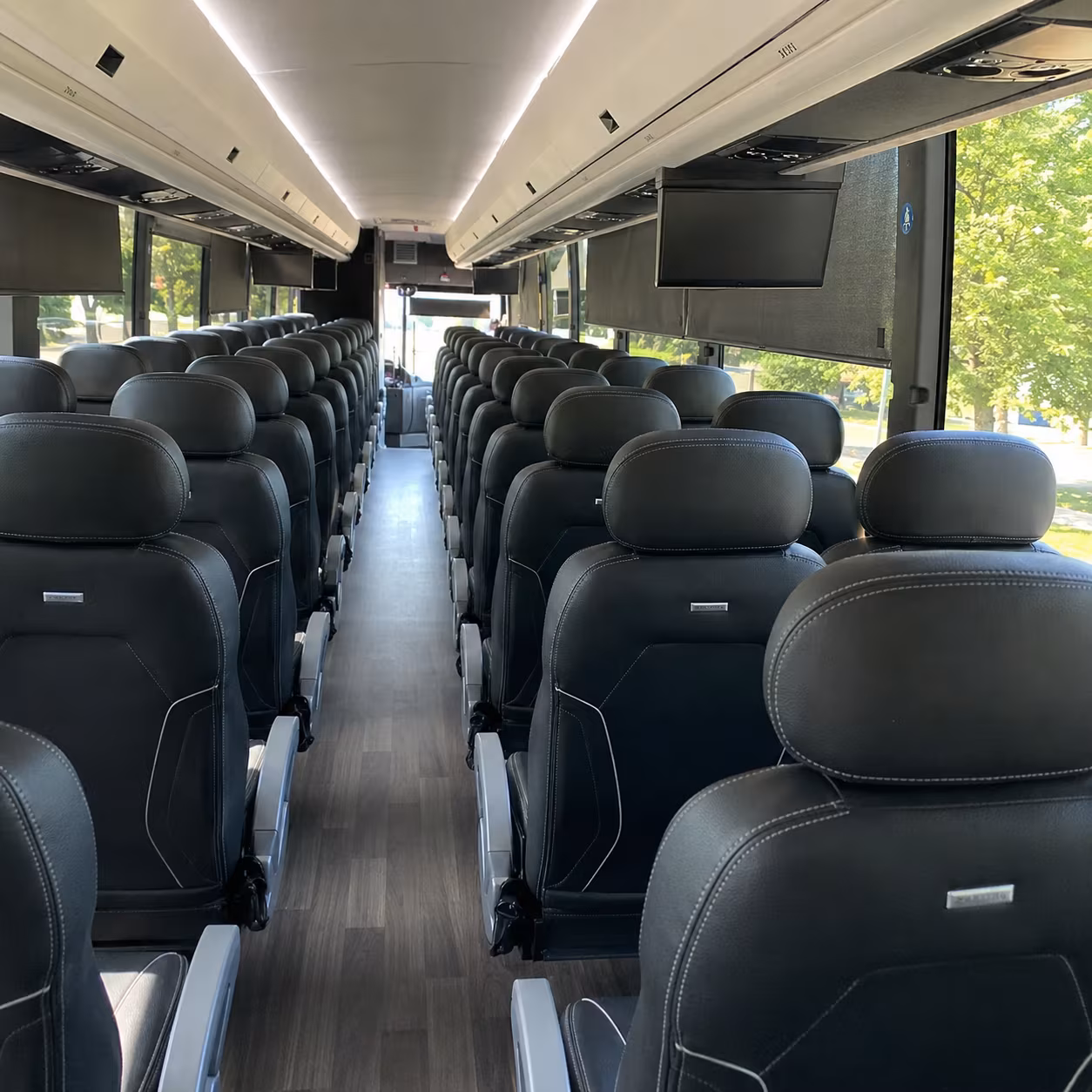 boynton beach charter bus rental interior