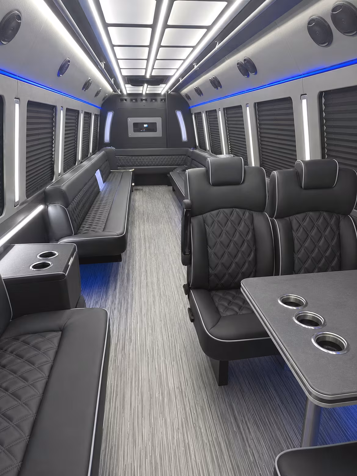 greenacres 25 passenger party bus inside