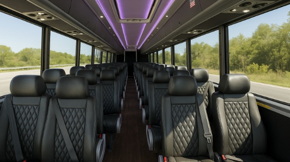 Interior of Charter Bus Company Greenacres's 15 Passenger Minibus in Greenacres