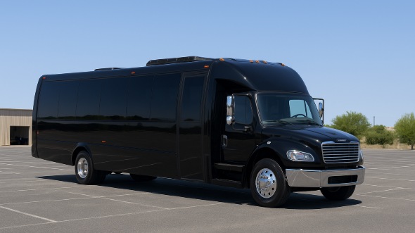 Exterior of Charter Bus Company Greenacres's 18 Passenger Minibus in Greenacres