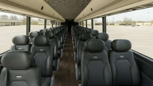 Interior of Charter Bus Company Greenacres's 20 Passenger Mini bus in Greenacres
