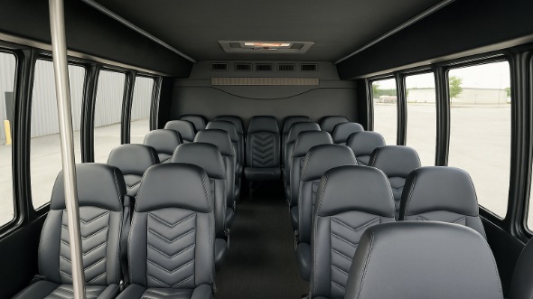 Interior of Charter Bus Company Greenacres's 35 Passenger Minibus in Greenacres