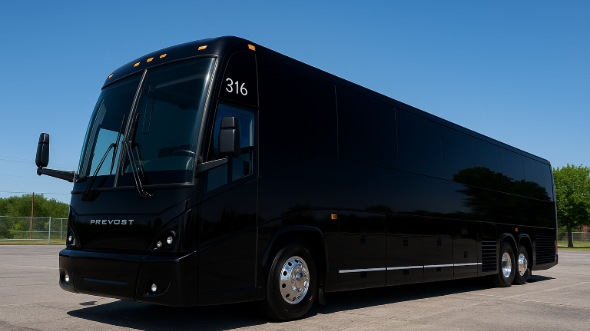 Exterior of Charter Bus Company Greenacres's 56 Passenger Charter Bus in Greenacres