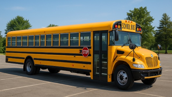 Exterior of Charter Bus Company Greenacres's School Bus in Greenacres