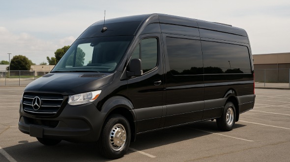 Exterior of Charter Bus Company Greenacres's Sprinter Limo in Greenacres